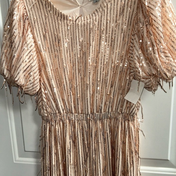 new Habitual Kids Girls' Puff Sleeve Fringe Sequin Jumpsuit - Big Kid Sz 16 - Picture 6 of 16